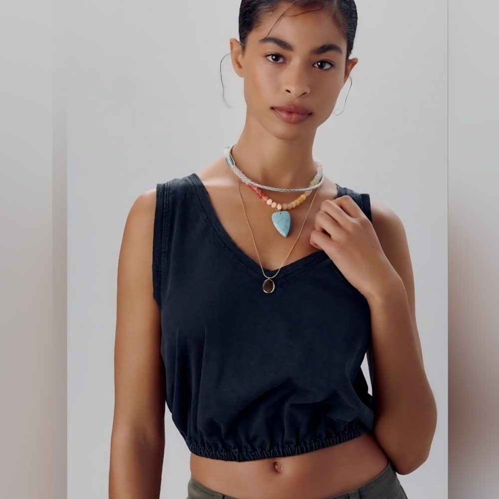 Pilcro | Charcoal Sleeveless Tank Top